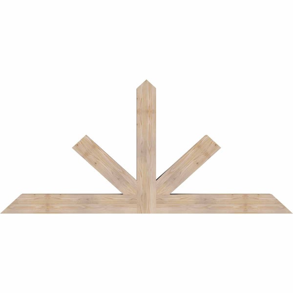 Ekena Millwork Saratoga Smooth Timber Gable Bracket, Douglas Fir, 84"W x 38"H x 5 1/2"D x 5 1/2"F, 11/12 Pitch GBW084X38X0606SAR00SDF - main